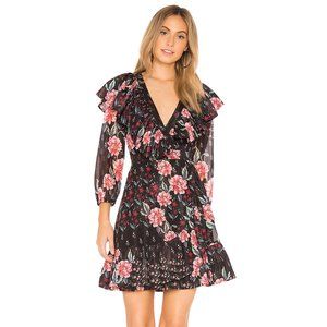Devlin Black and Pink Floral Mini Dress